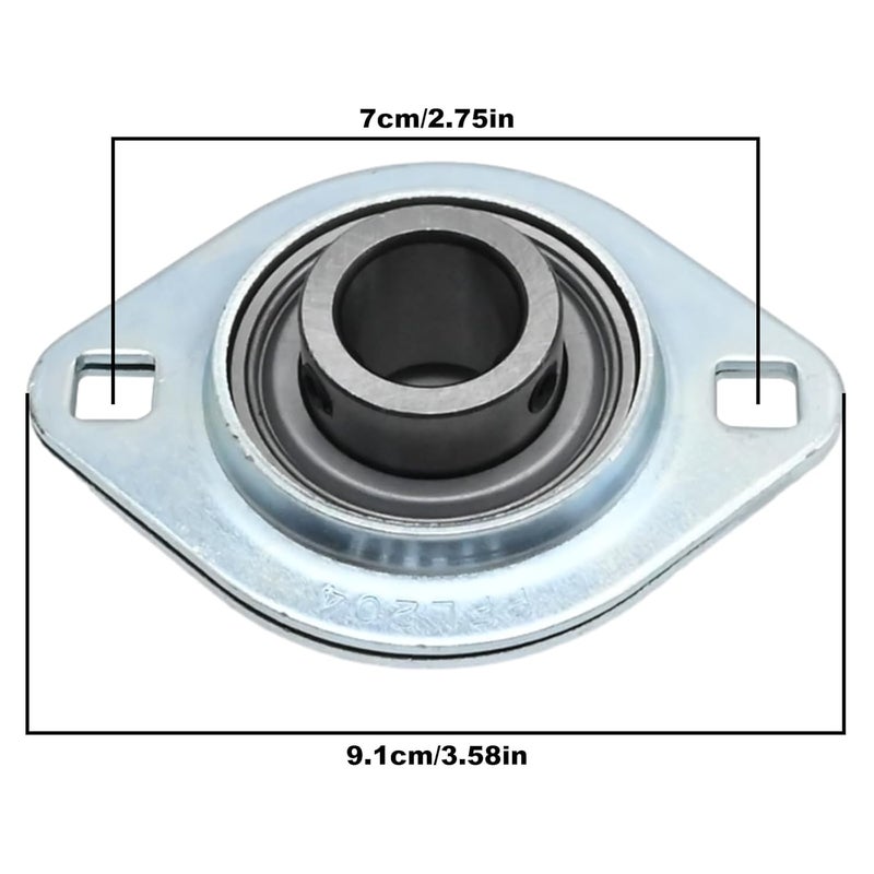 UOIENRT SBPFL204-12 3/4" Pressed Steel Flange Bearing Two Bolt Mounted Flange Bearing Replacement for Dump Truck Tarp Systems - Image 4